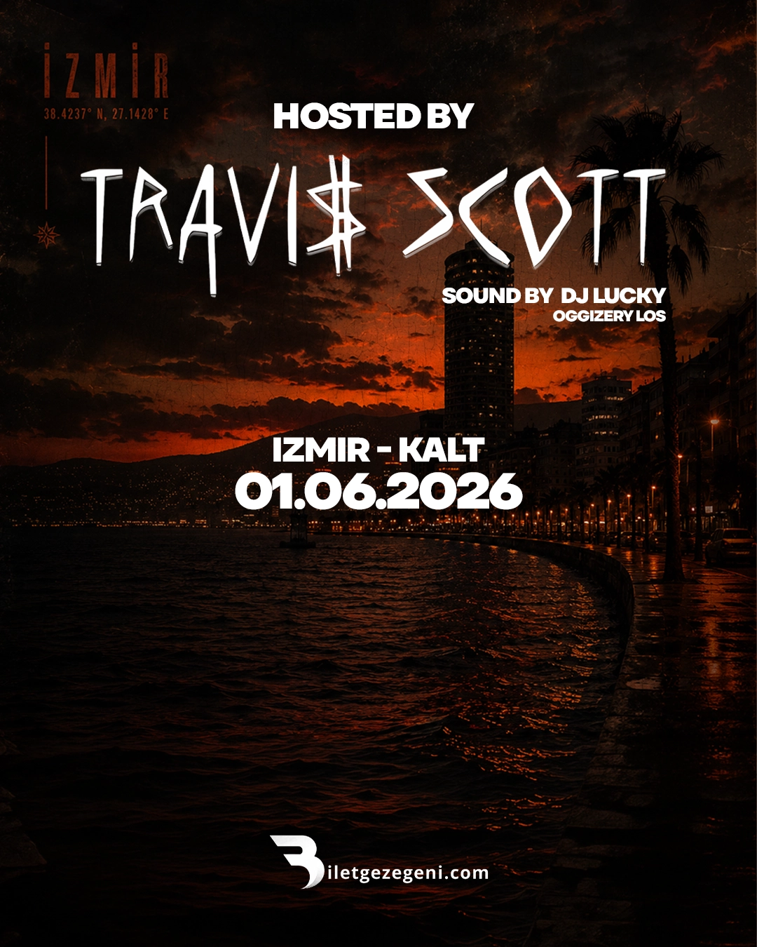 Travis Scott İzmir afişi